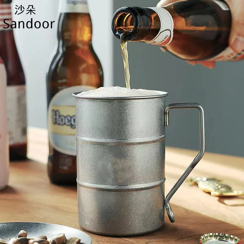 Outdoor 304 stainless steel Marco cup, water cup, industrial style, vintage, creative coffee, camping, picnic, beer cup