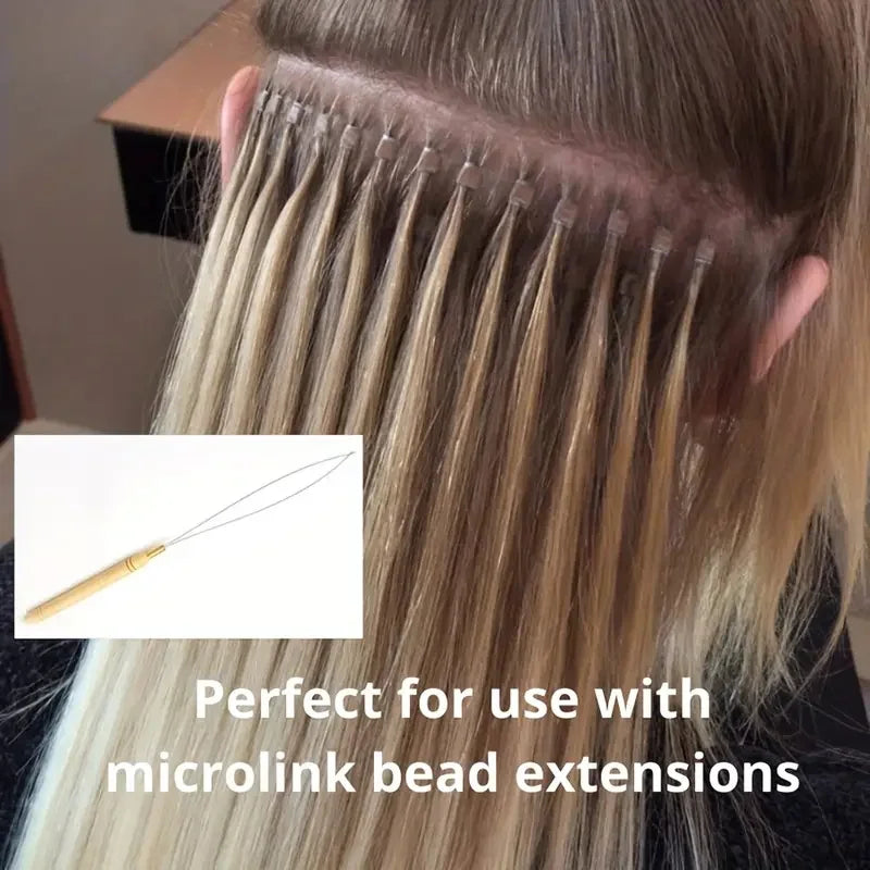 2-20pcs Micro Rings Loop Tool Loop Threader Pulling Needle Used with Hair Plier And Beads for Human Hair Feather Extension Tools