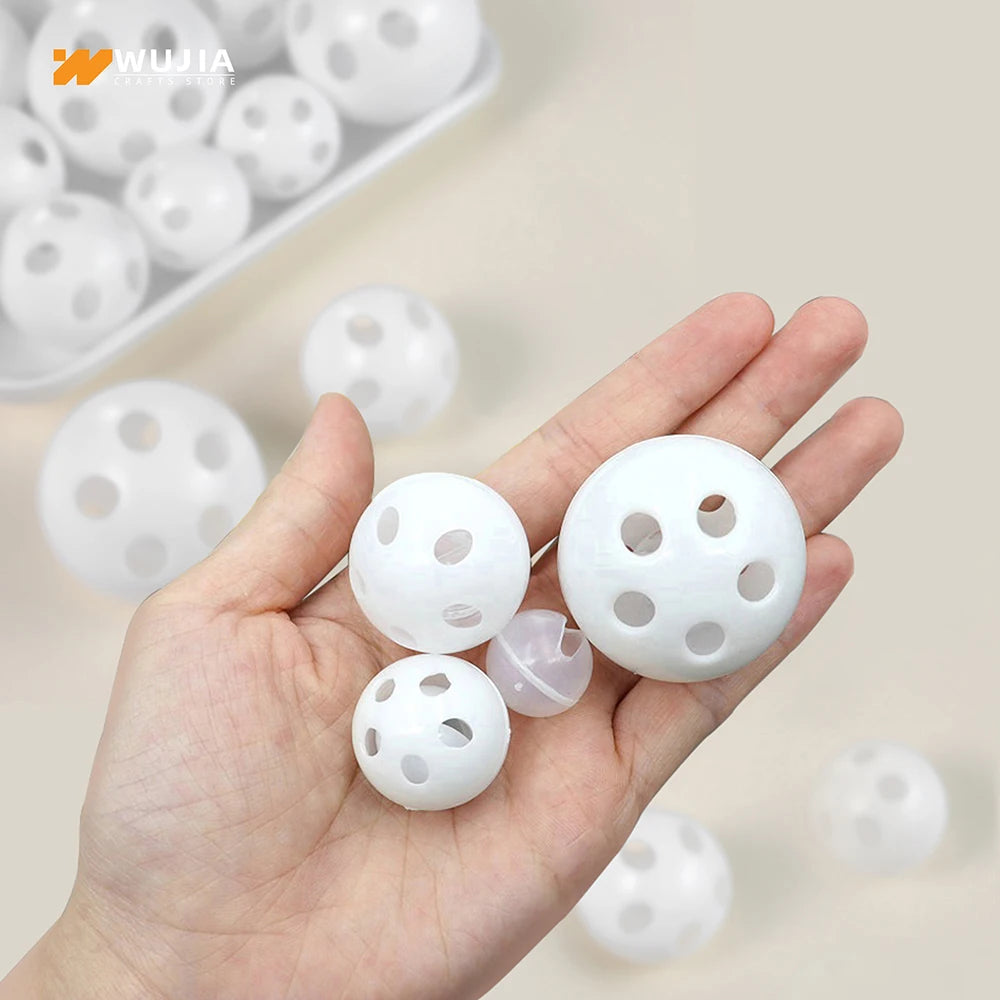 30/50/100pcs Plastic Rattle Bell Balls Squeaker Pet Baby Toys Diy Rattle Beads Noise Maker Repair Fix Dog Plush Doll Accessories