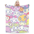 Tamagotchis Mametchi   Flannel Blanket Spring  Soft Bedding Throws for Girls Boys Couch Chair Print Bedspread Sofa Bed Cover