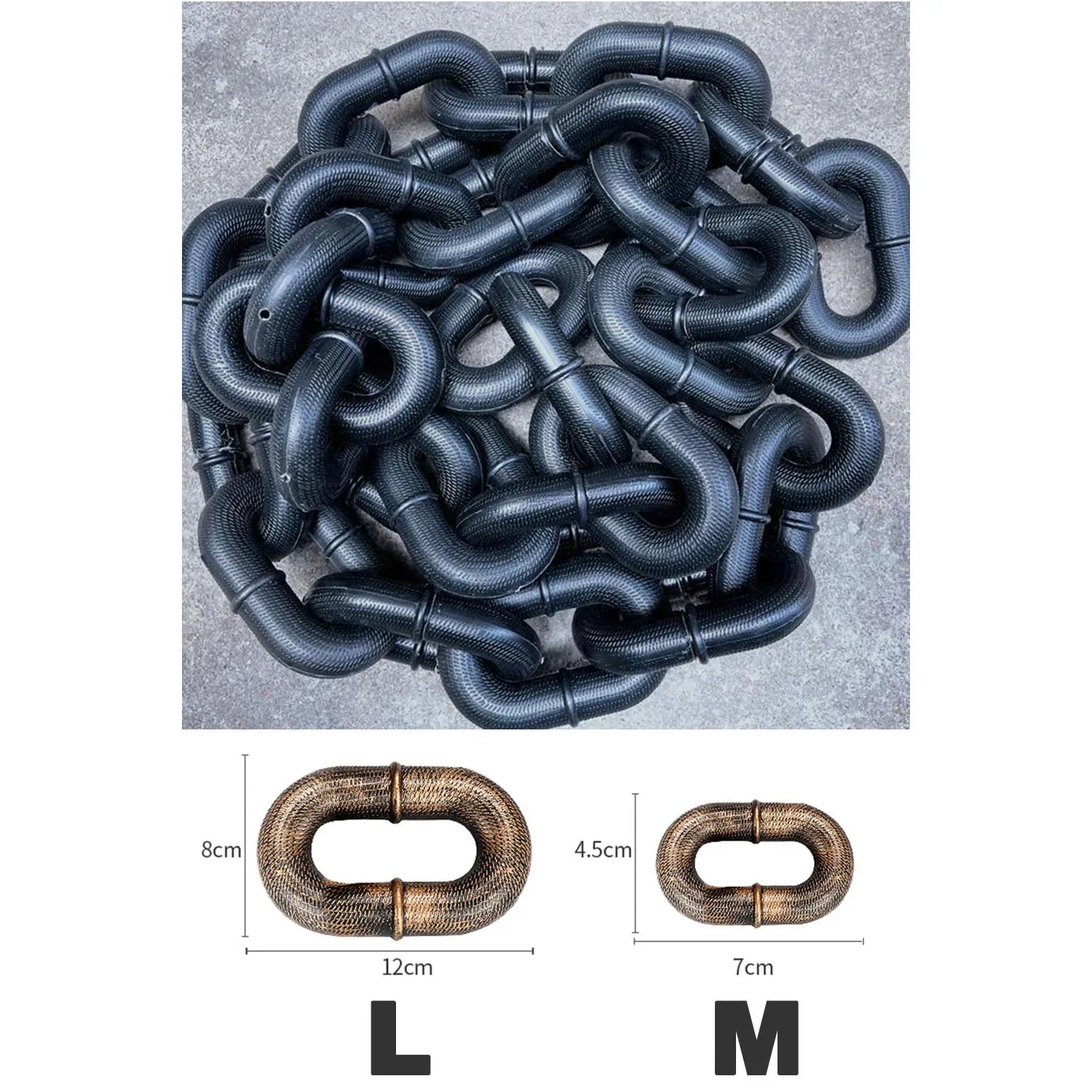 Funny Plastic Simulation Iron Chain For Small Dogs Pet Cat Dog Leads Lightweight Huge Plastic Dog Leash Puppy Lead for Halloween