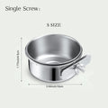 Bird Feeder Parrot Rabbit Hamster Pet Food Dish Water Cup Stainless Steel Clamp-on Water Drinker Cage Cup Hanging Bowl