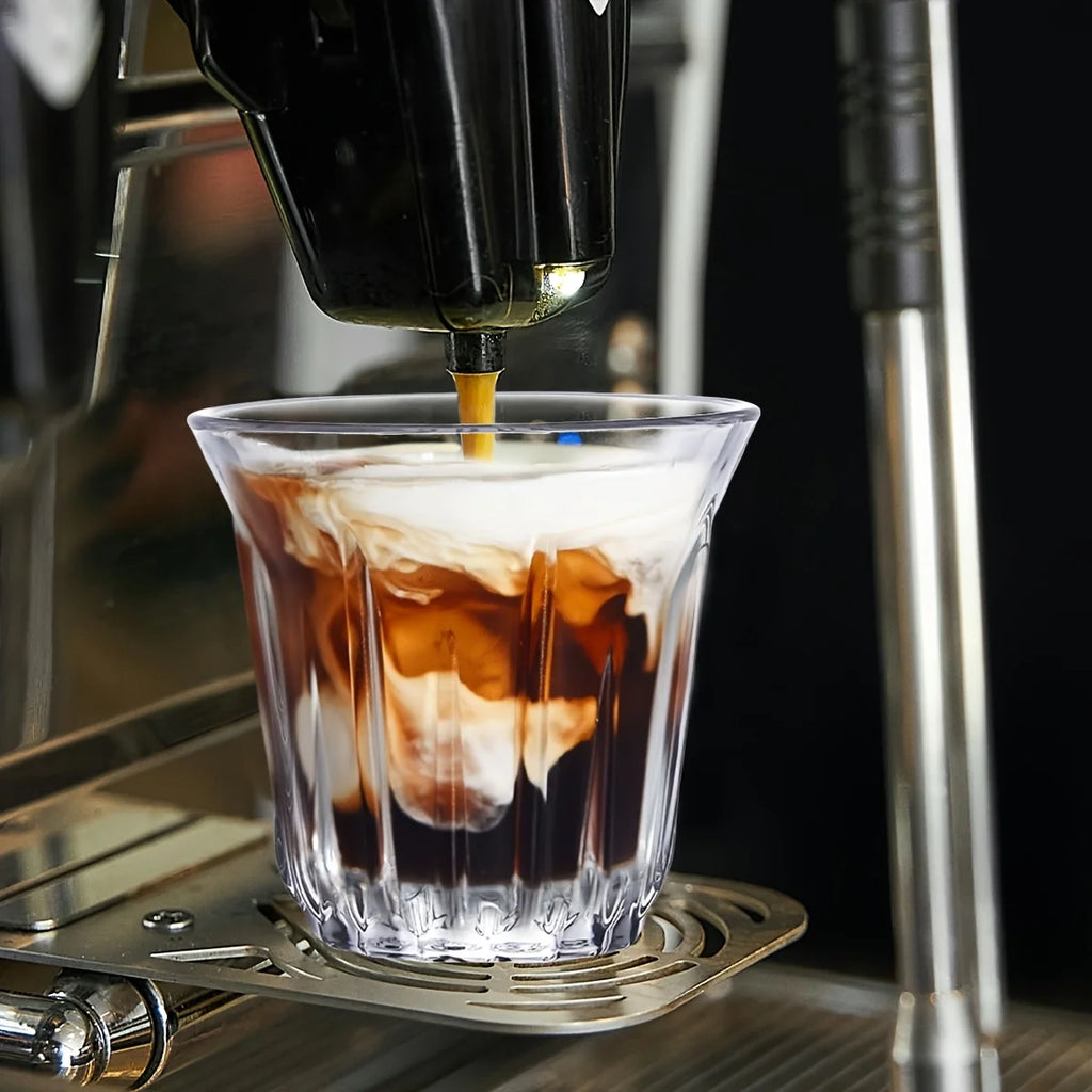 2 Pack Espresso Cups, Clear Glass Cups for Coffee, Coffee Mugs Glasses Espresso Accessories in Kitchen/Office/Bar, Easy to Clean