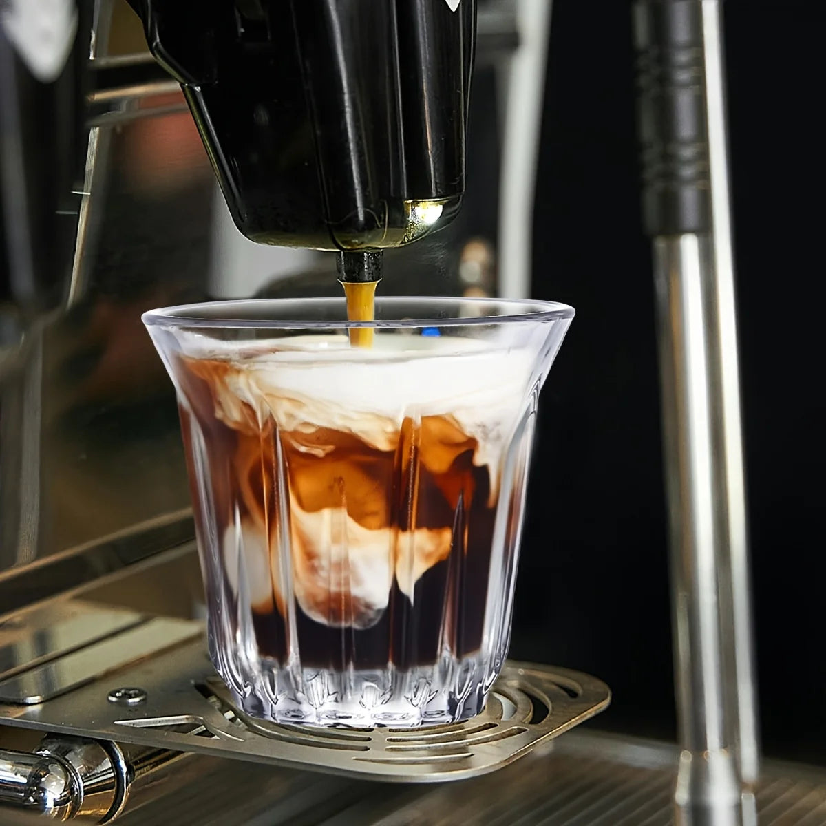 2 Pack Espresso Cups, Clear Glass Cups for Coffee, Coffee Mugs Glasses Espresso Accessories in Kitchen/Office/Bar, Easy to Clean