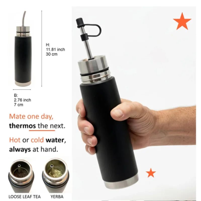 Stainless Steel Madai Tea Travel Pot 3-in-1 Filter And Straw Brewing Utensil Leak Proof Design Convenient For Outdoor Carrying