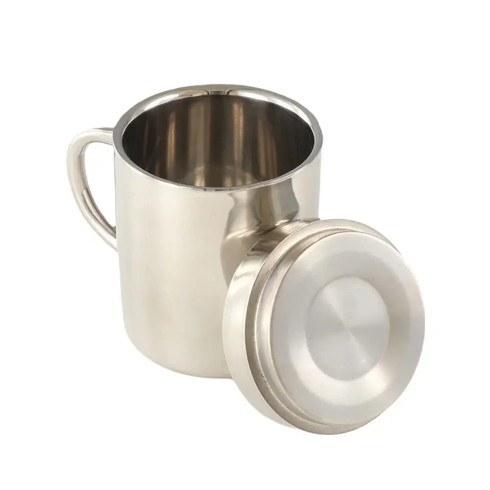 BPA Free Stainless Steel Coffee Mug Double Wall Handle Drinking Water Cup Dishwasher Safe Shatterproof Tea Cup Home
