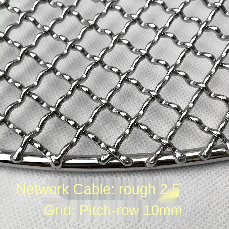 304 Stainless Steel round BBQ Grill Mesh Home Roast Nets Bacon  Tool Iron  barbecue accessories non-stick  Mat Grid