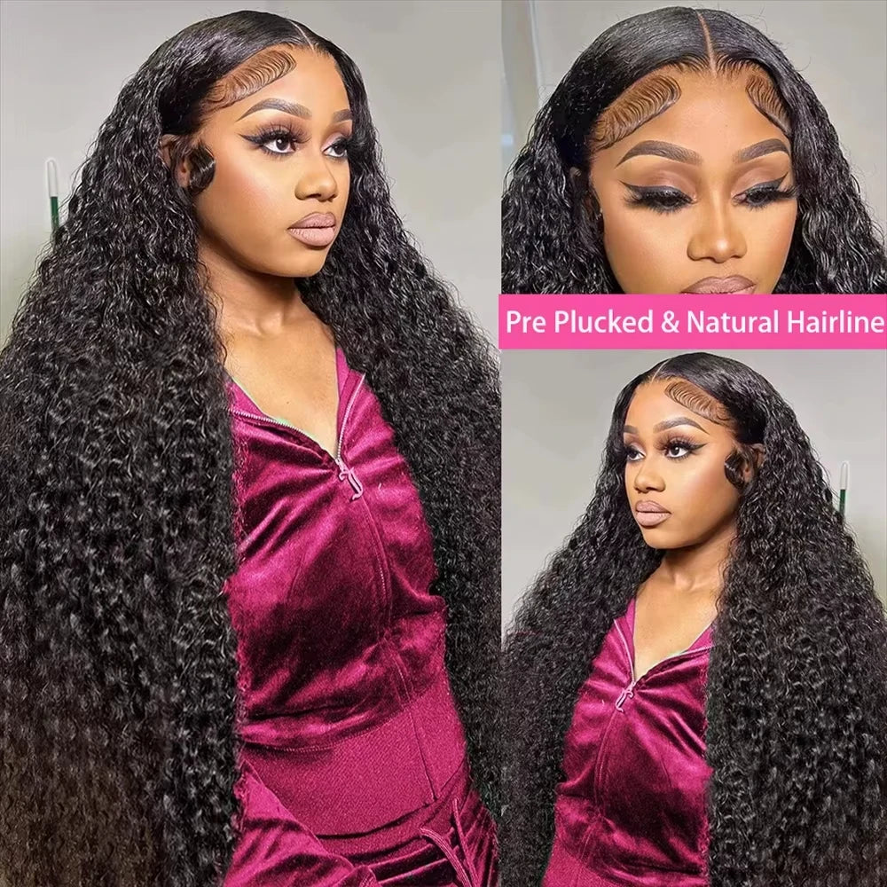 40 42 Inch Water Wave Curly Lace Front Wigs 13x4 13x6 HD Deep Wave Lace Frontal Wig Human Hair Wigs For Women 250%