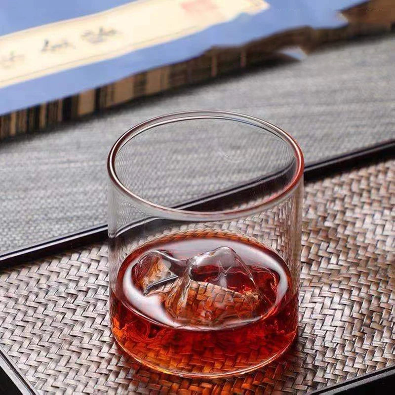 1/2/4pcs Japanese Mountain Whiskey Glass,200/300ML Transparent Beer Water Cup for Bar Party,Multipurpose Coffee Cup Glassware
