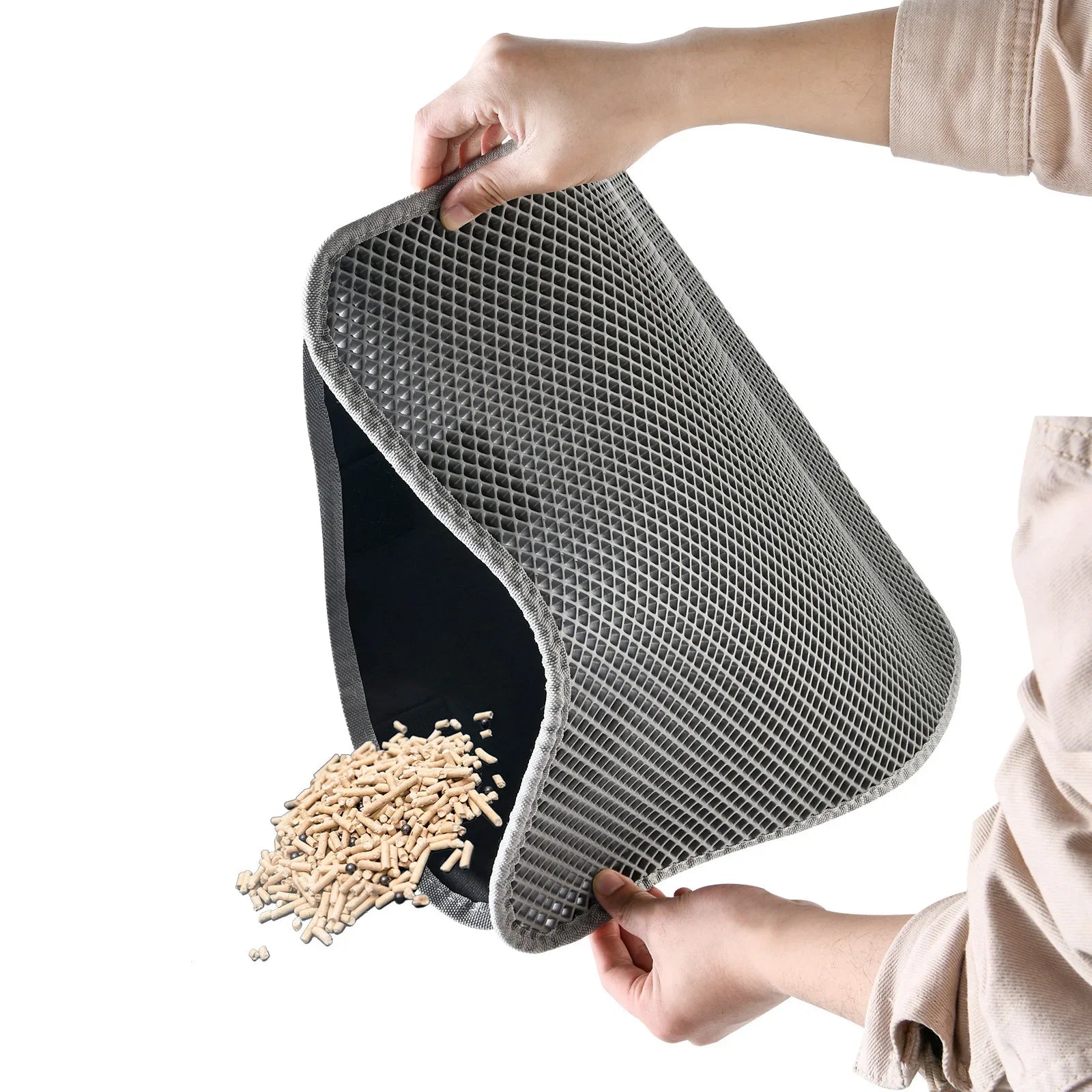 Pet Cat Litter Mat Waterproof Double Layer Cat Litter Trapping Pet Litter Box Mat EVA Clean Pad Winter Cats Accessories