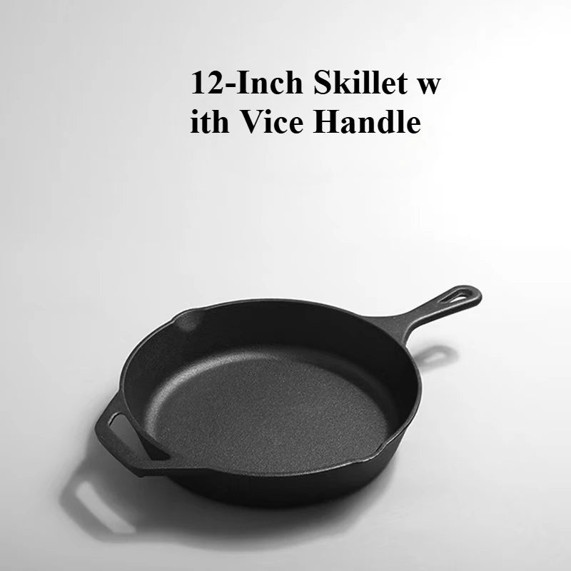 3-Piece Bare Cast Iron Skillet Set (6/8/10 Inches) | 100% Natural Seasoning, No Chemical Coatings | Clan Sand Cast.