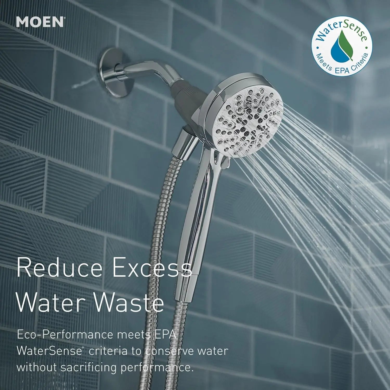 Magnetic Handheld Shower Head with 6 Spray Functions, Spot-Resistant Finish, Easy Installation
