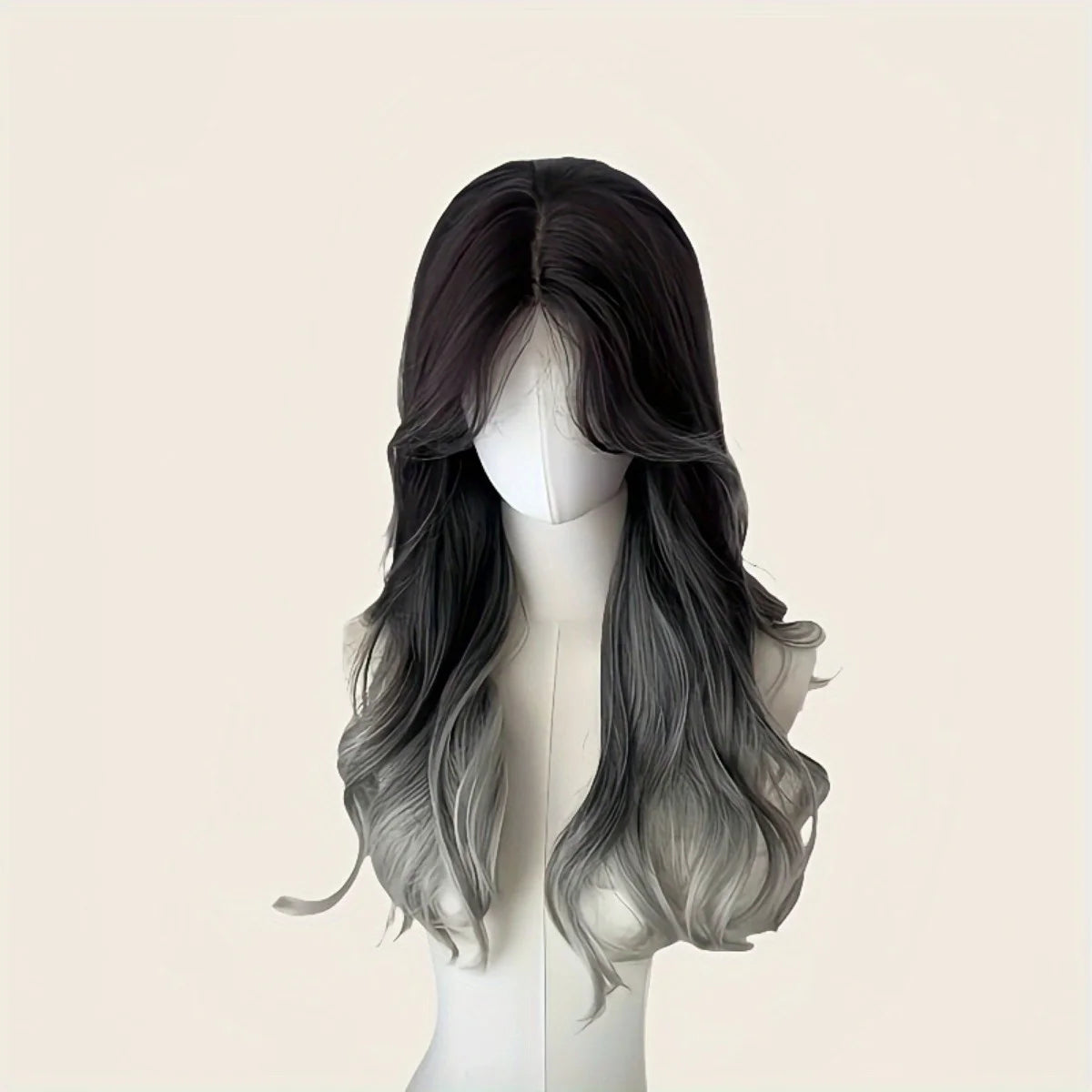 Fairy-Inspired Long Curly Synthetic Wig, Fashionable Gradient Color Long Curly Wig, Sweet Korean-Style Girl Group Wig