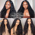 12A Deep Wave Knotless Pre-Separated Crochet Hair Extensions Curly Water Wave Crochet Hair Natural Black Feather Human Hair