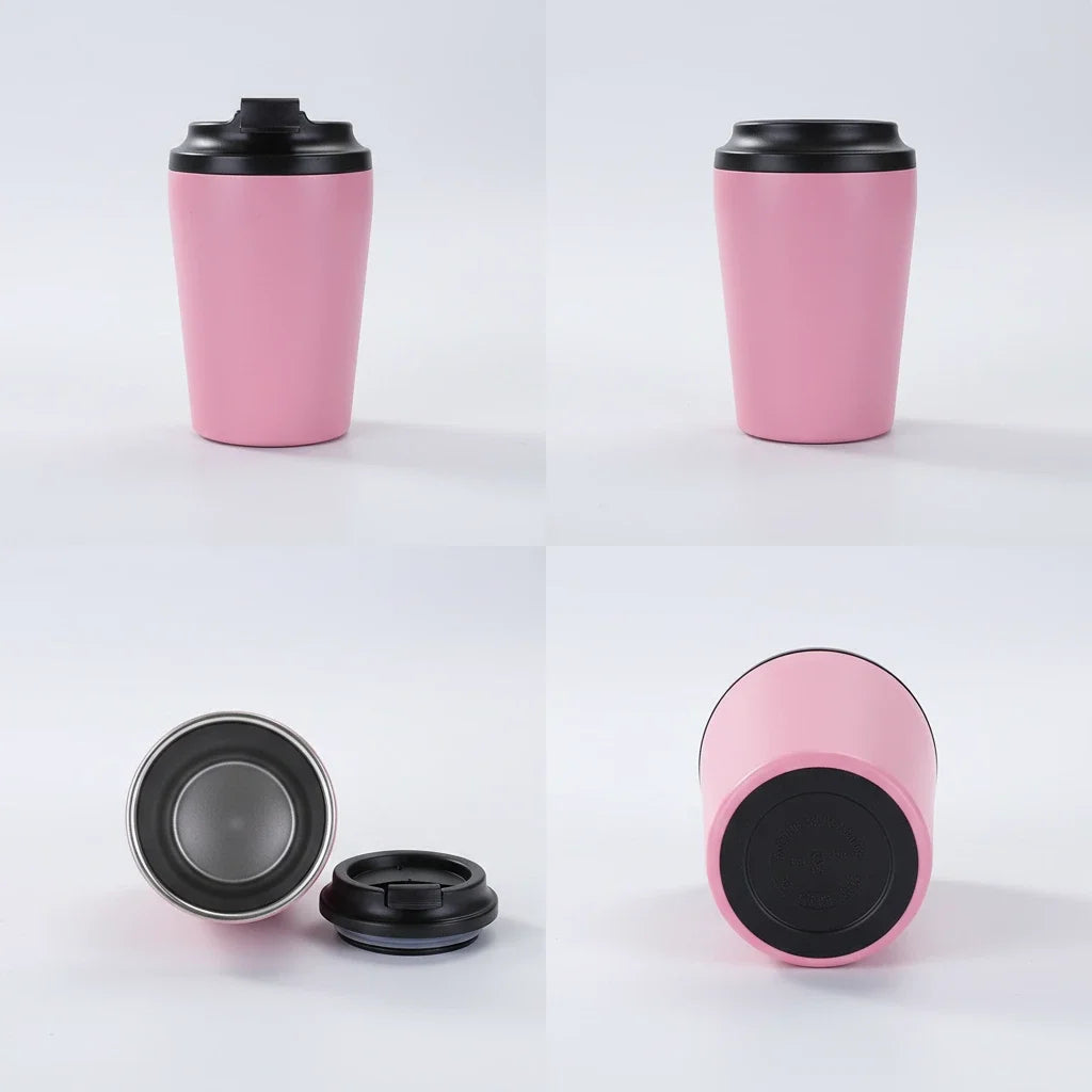 350ML Creative 304 Stainless Steel Travel Mug Coffee Mug Double Wall Vacuum Insulated Tumbler Wide Mouth Tea Cup with Lid