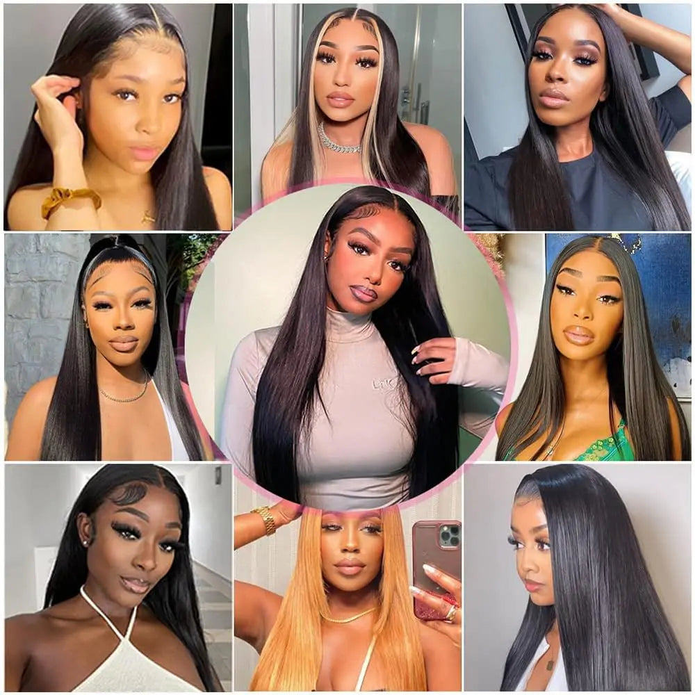 250% Density Straight Hair 13x4 HD Lace Frontal Wig 100% Human Hair 13x4 Full Lace Front Wig For Women Human Hair Wigs