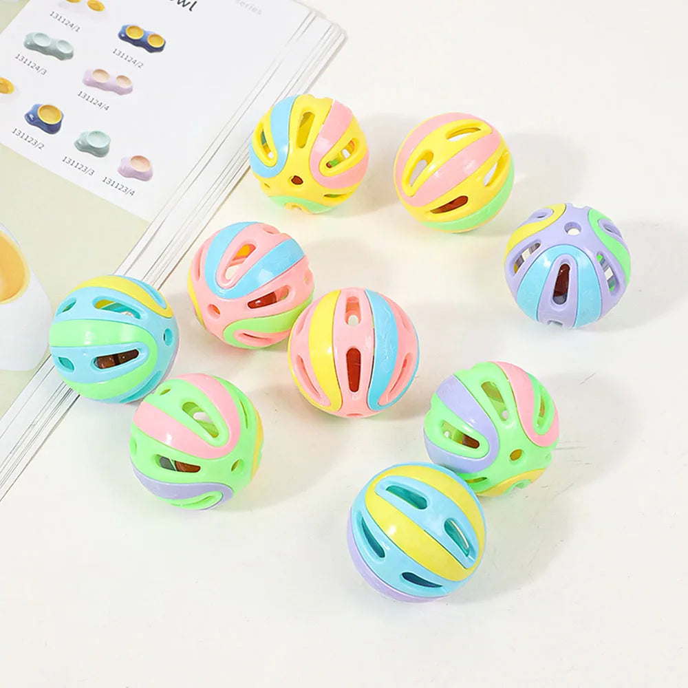 Large Colorful Bell Ball - Cat Toy for Self-Play, Interactive Pet Toy with Jingly Bells, Perfect for Kittens