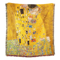 Gustav Klimt Art Pattern Cotton Fabric Blanket For Home Decoration Tapestry The Kiss Blankets Living Room Accessory Austria