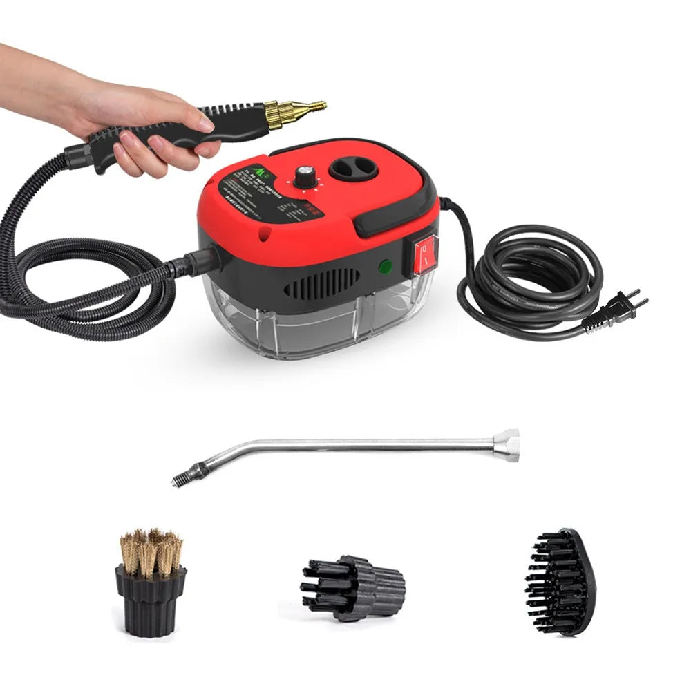 Portable Handheld Steam Cleaner High Temperature Pressurized Steam Cleaning Machine  2500W with Brush Heads for Kitchen Cleaning