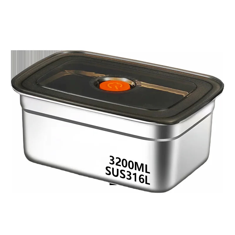 316 Stainless Steel Crisper, Lunch Box, Sealed Leak-proof Bento Box, Refrigerator Freezer Storage Box, Camping Lunch Box