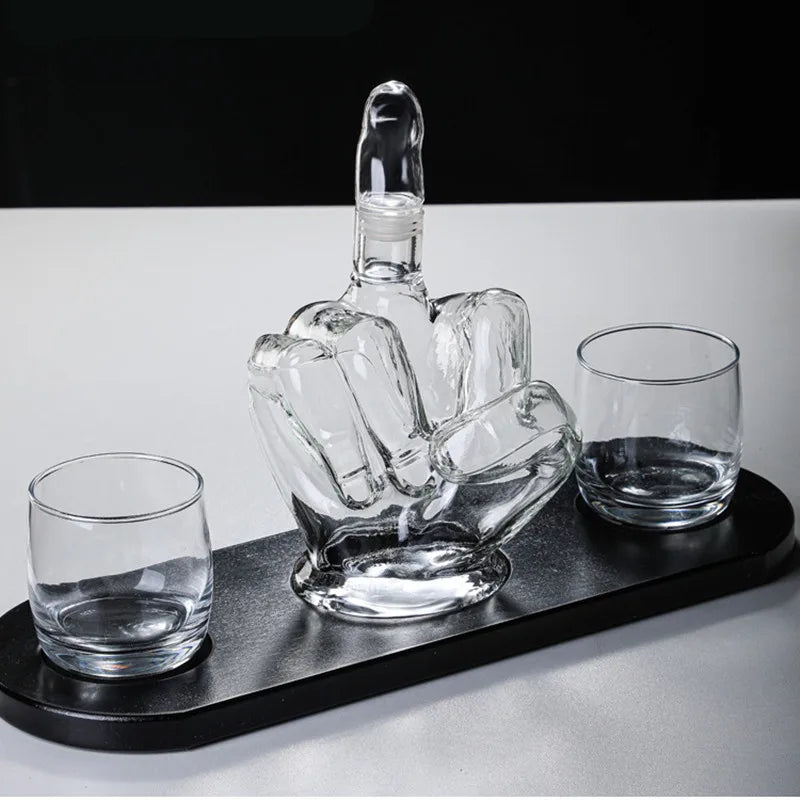 Decanter Novelty Finger Whiskey Decanter for Liquor Scotch Bourbon Alcohol Bottle Unique Liquor Bar and Party Decorations
