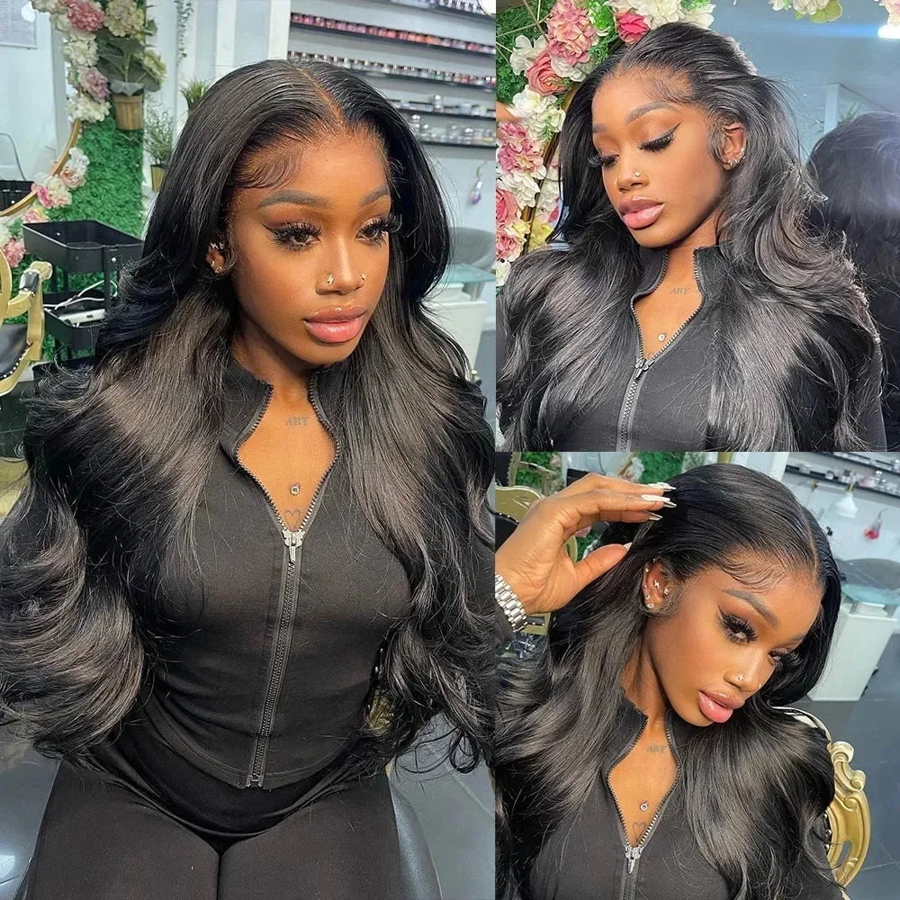 250 Density Body Wave 13x6 HD Transparent Lace Front Human Hair Wigs For Women 13x4 Hd Lace Frontal Brazilian Wigs Pre Plucke