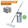 Hands-Free Spin Mop Set, 360° Swivel Head & Foot Wringer Bucket for Hard Floors, Telescopic Handle Home Cleaning cleaning швабра