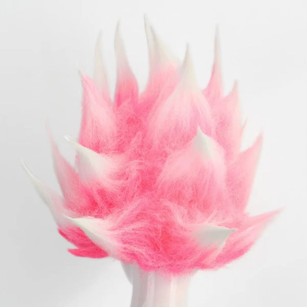 Pink And White Anime Style Cosplay Wig Fluffy Curly Hair Synthetic Party Wear Wig for Women