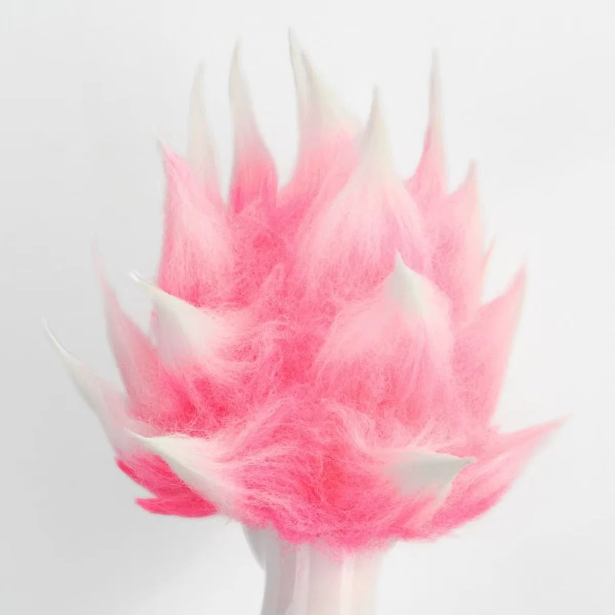 Pink And White Anime Style Cosplay Wig Fluffy Curly Hair Synthetic Party Wear Wig for Women