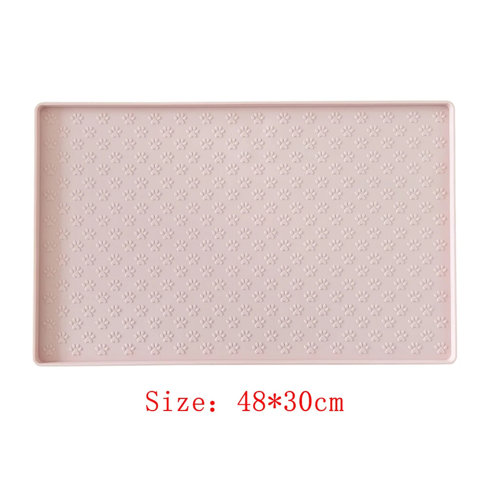 Silicone Pet Food Mat Dog Cat Clacemat For Puppy Bowl Pad Dogs Cats Waterproof Feeding Mat Non-slip Pet Excrement Pads winter
