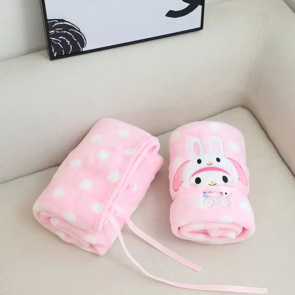 Cute Kuromi My Melody Blanket Lovely Pochacco Cinnamoroll Japanese Style Anime Nap Blanket For Girl Child Single Size