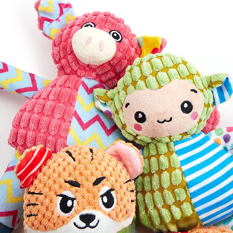 New Pet Toy Dog Plush Toys Interactive Bite Grinding Teeth Clean Teeth Bite Resistant Vocal Animals Pet Supplies