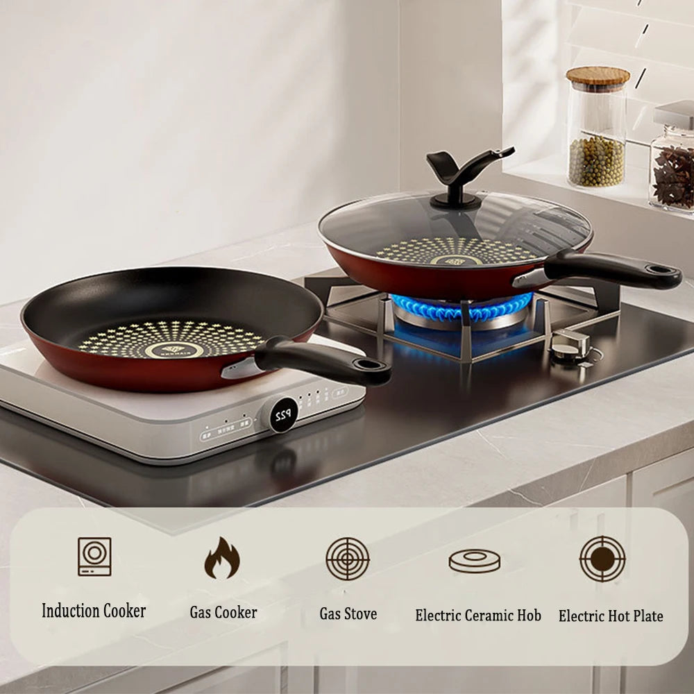26cm Cast Iron Omelette Pan Multi Functional Non-Stick Frying Pans Easy To Clean Gas Stove Compatible Kitchen Cooking Utensils