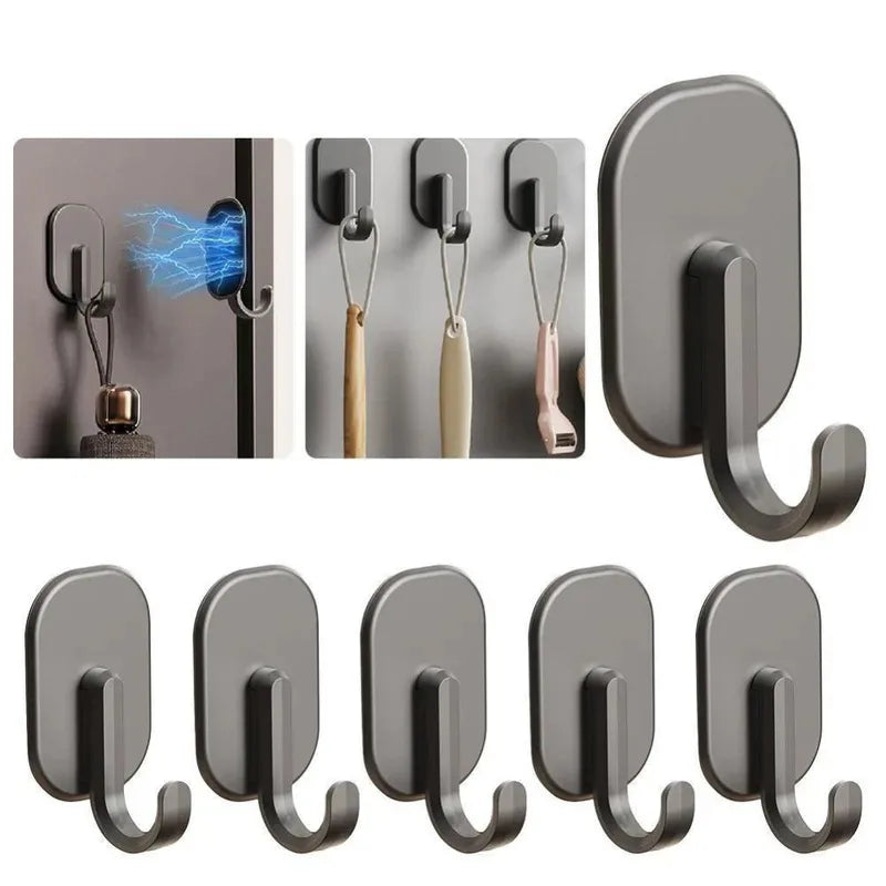 1/2/5Pcs Versatile Magnetic Hooks  Household Door Rear Hook Reusable Multipurpose Hanging Solutions for Home