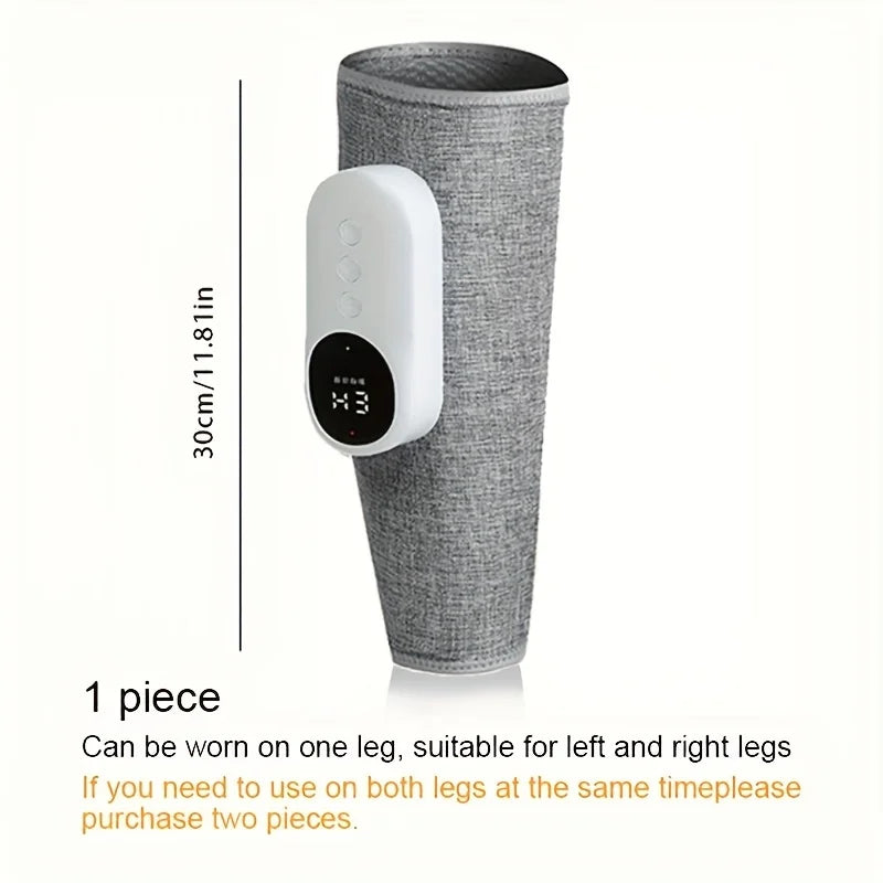 LINGTENG1PC electric leg massager, rechargeable calf air pressure massager with heating function, suitable for feet, legs