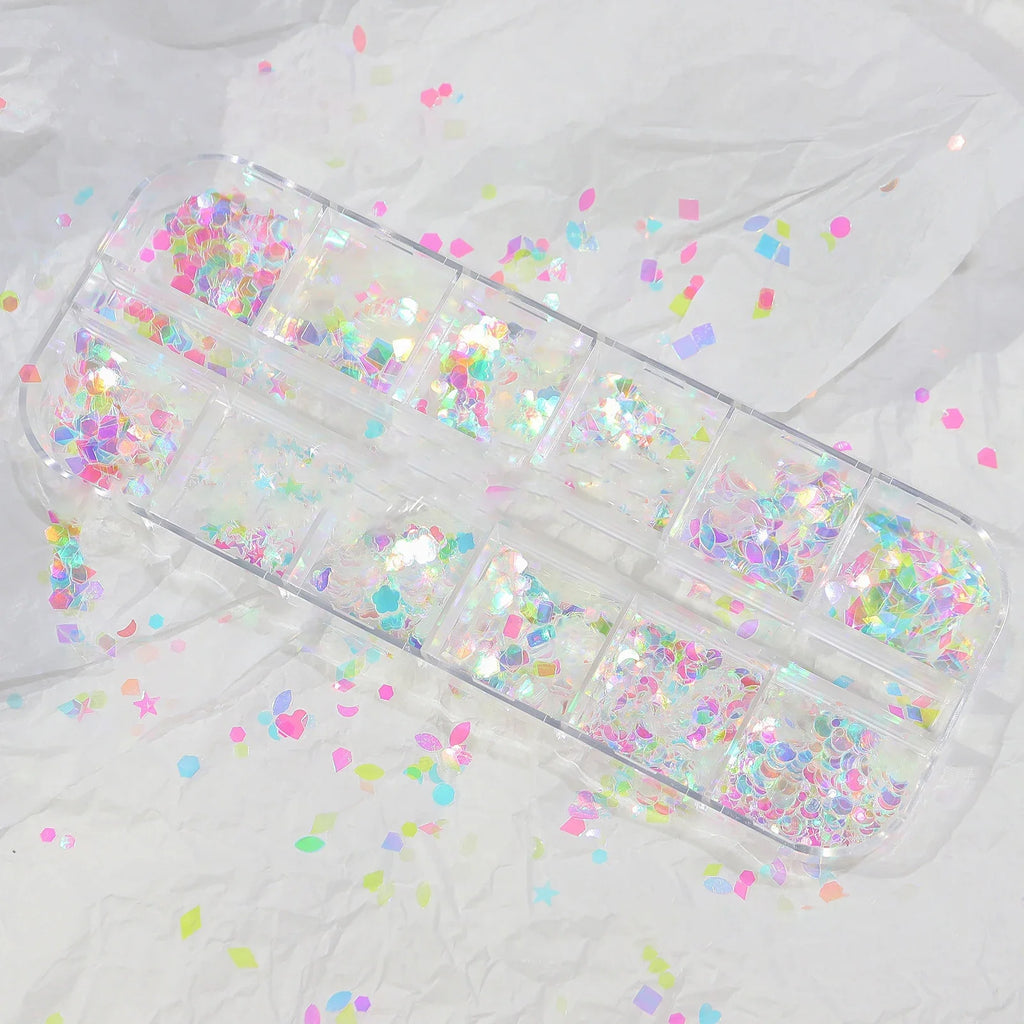 Exquisite Nail Glitter Assortment for Stunning DIY Nail Decorations