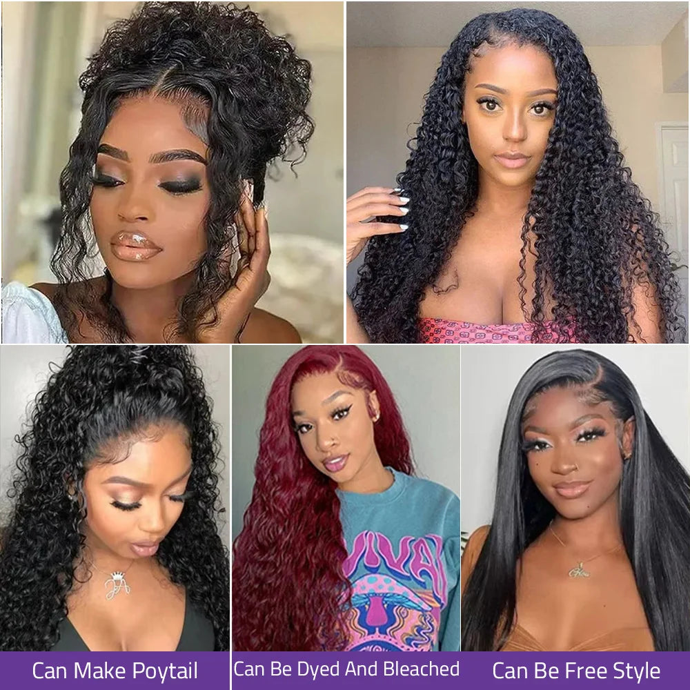 200% Density 13x6 Hd Lace Frontal Wigs Brazilian 34 38 Inch Deep Wave Human Hair 5x5 Lace Front Wig For Black Women Pre Plucked