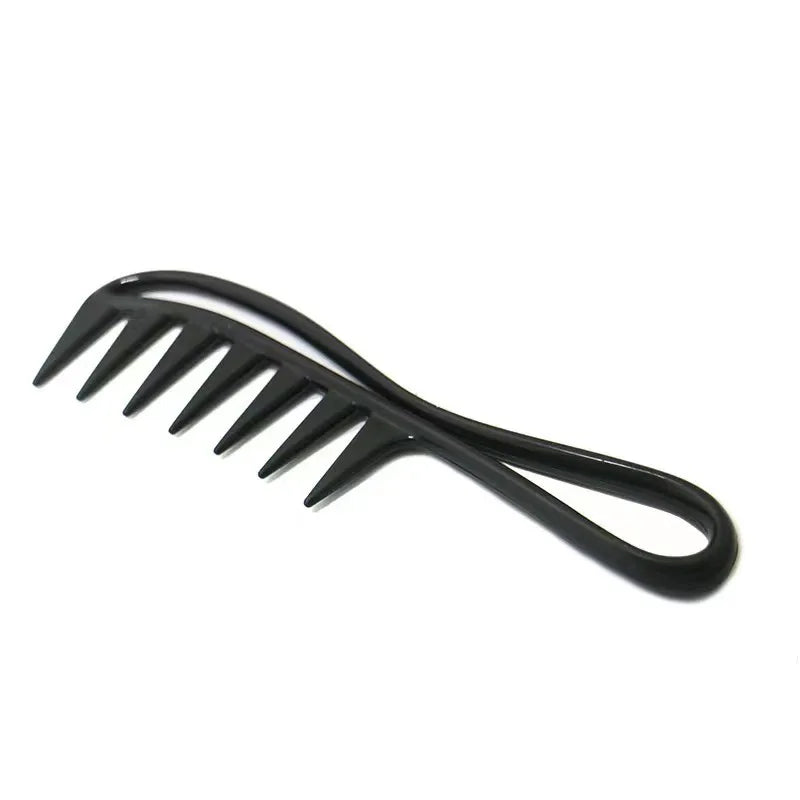 1 wide toothed shark comb exfoliating curly hair salon hair comb styling tool，Special for real hair wigs