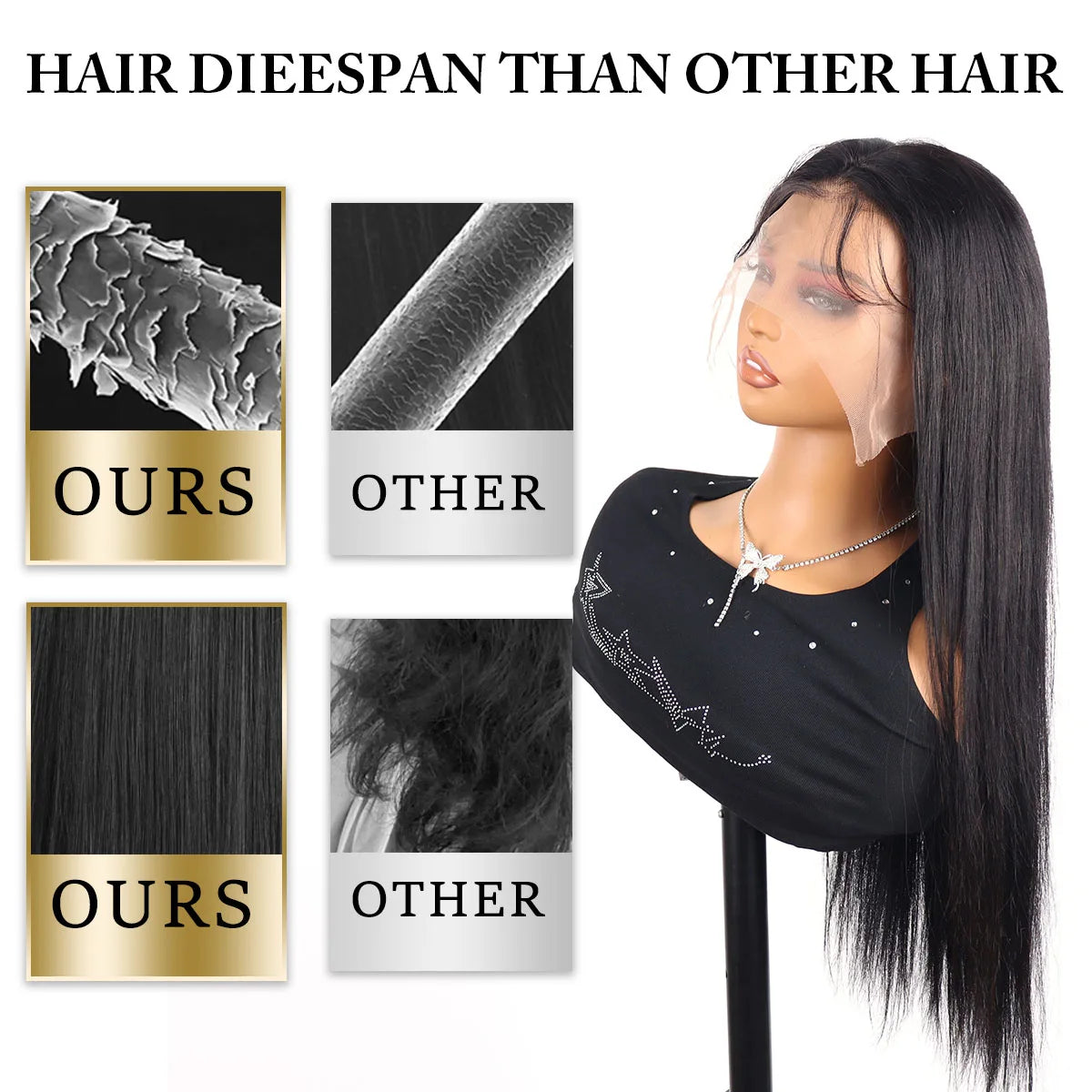 220% 40 42 Inch 13x6 Bone Straight HD Lace Front Human Hair Wigs Brazilian Pre Plucked 250 Density Lace Frontal Wig For Women