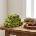 10-pce Best Seller! Degradable Dog Waste Bags - Thickened Leak-Proof No Dirty Hands Portable Rolled Outdoor Dog Walking Helpe