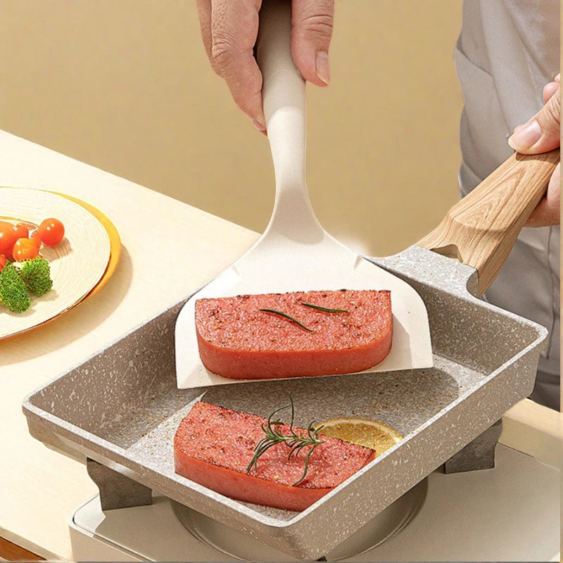 1pc Silicone Spatula Heat Resistant Spatula Household Food Grade Non-stick Kitchen Tool for Cooking Egg Fish Pancake CFQJ001
