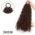 18Inch Synthetic Long Curly Daily Use Women's Ponytail Deep Curly Hair Extension With Elastic Rubber Band Fluffy Hairpiece