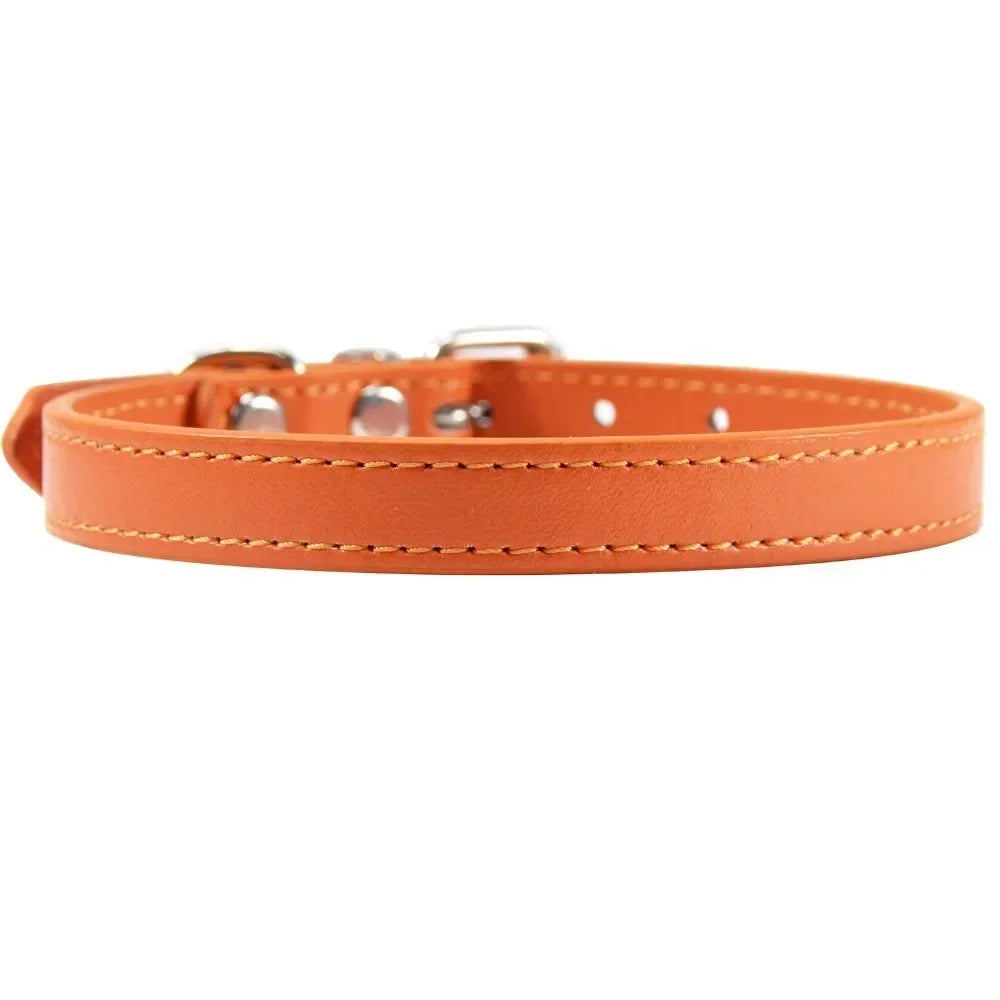 Colorful Leather Puppy Cat Collar Cute Kitten Necklace Name Personalized Collar for Cats Dogs Pet Supplies Accessories Harness