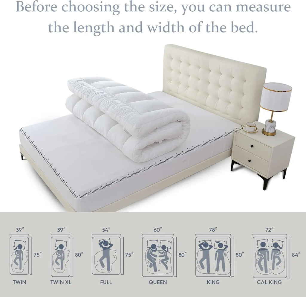 5 Inch King Memory Foam Mattress Topper with Cotton Cover, Pressure Relief & Comfort Support