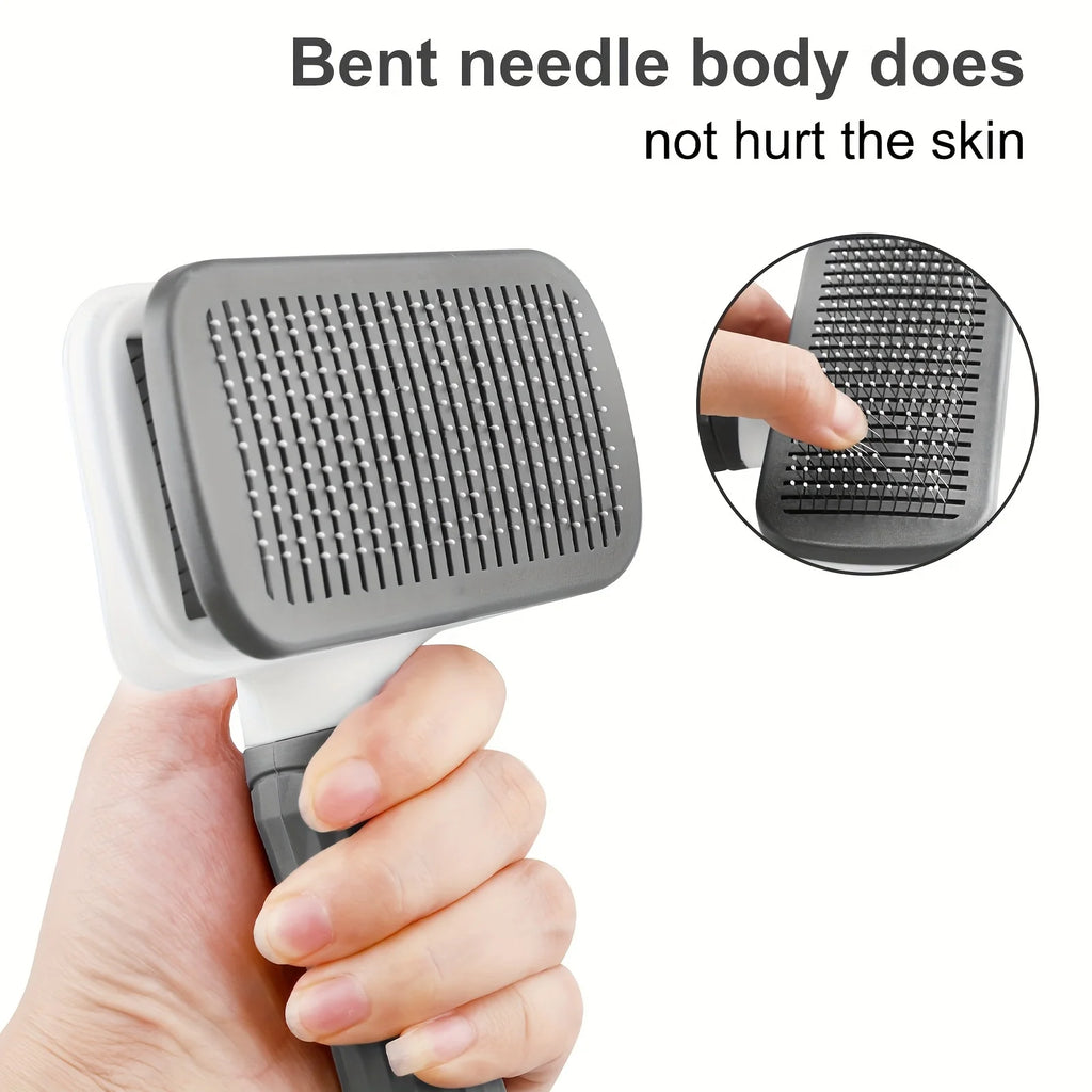 1pc Gentle Dog & Cat Grooming Brush - 1-Touch Detangling/3-Minute Deshedding, Ergonomic Handle, , Easy Clean，Pet Products