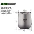 Ultra-Light Pure Titanium Double Wall Mug Coffee/Tea Cup, Outdoor Picnic Tableware - Food Grade, Durable, For Office&Camping Use
