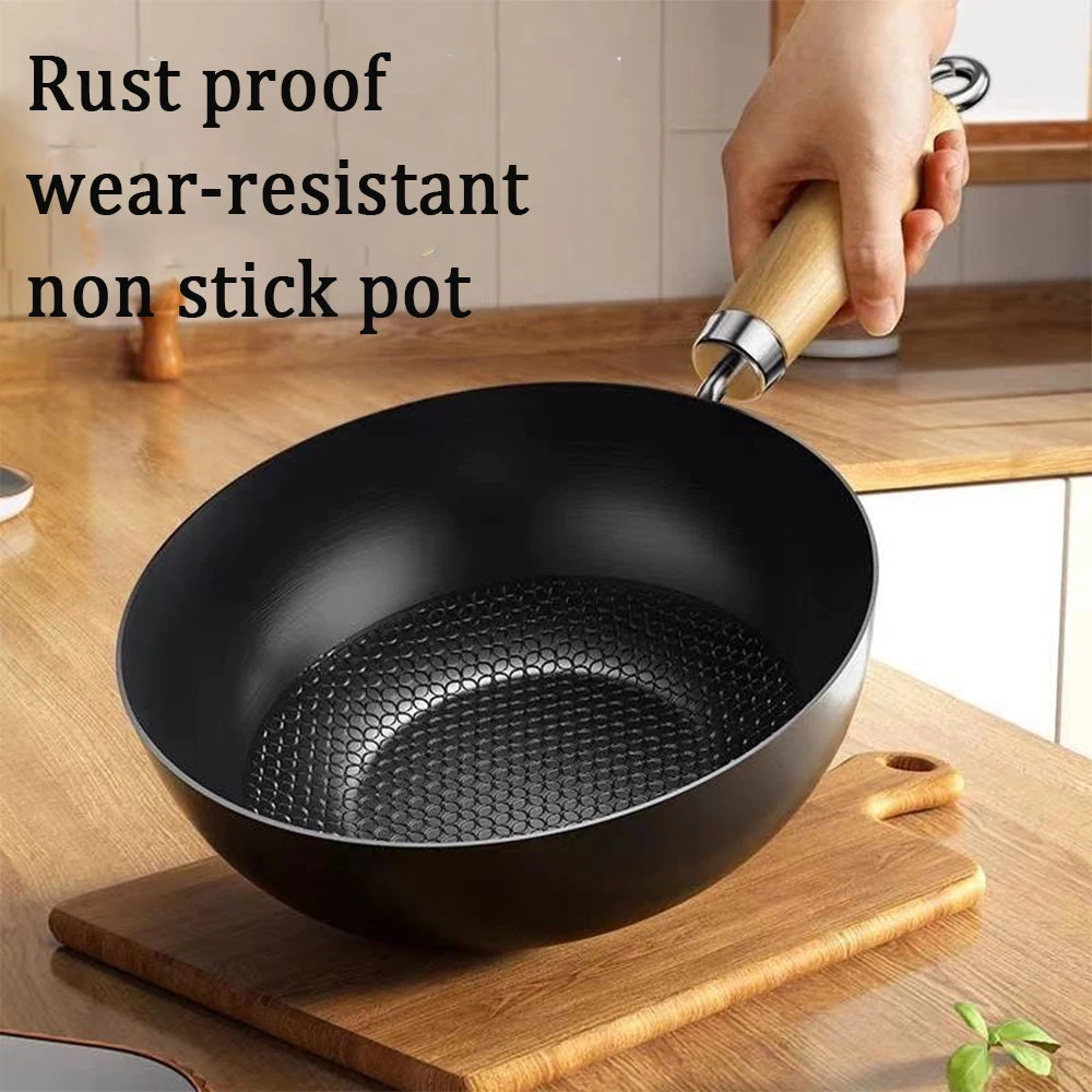 Frying Pan Multi-Functional Non-Stick Household Outdoor Stir-Fry Cooking Pans Induction Cooker Gas Universal Pot Kitchen Tools