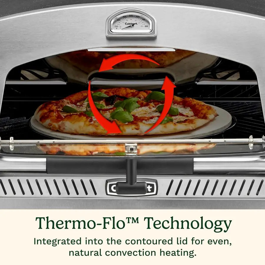 Propel 4Burner 3in1 Gas Grill, Stainless Steel Versatile Grill, Griddle amp Pizza Oven with Pizza Stone, Convertible to Natural