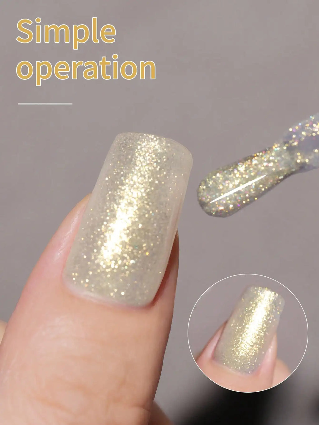 XEIJAYI 1Pc 15ML Huali Fairy Golden Glitter Color Gel Nail Polish Semi Permanent Nail Art Soak UV LED Nail Salon