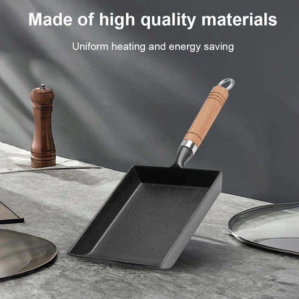 Cast Iron Egg Frying Pan Non-stick Japanese Omelette Pan Thickened Cooking Pots Saucepan Rectangle Mini Tamagoyaki Fried Pot